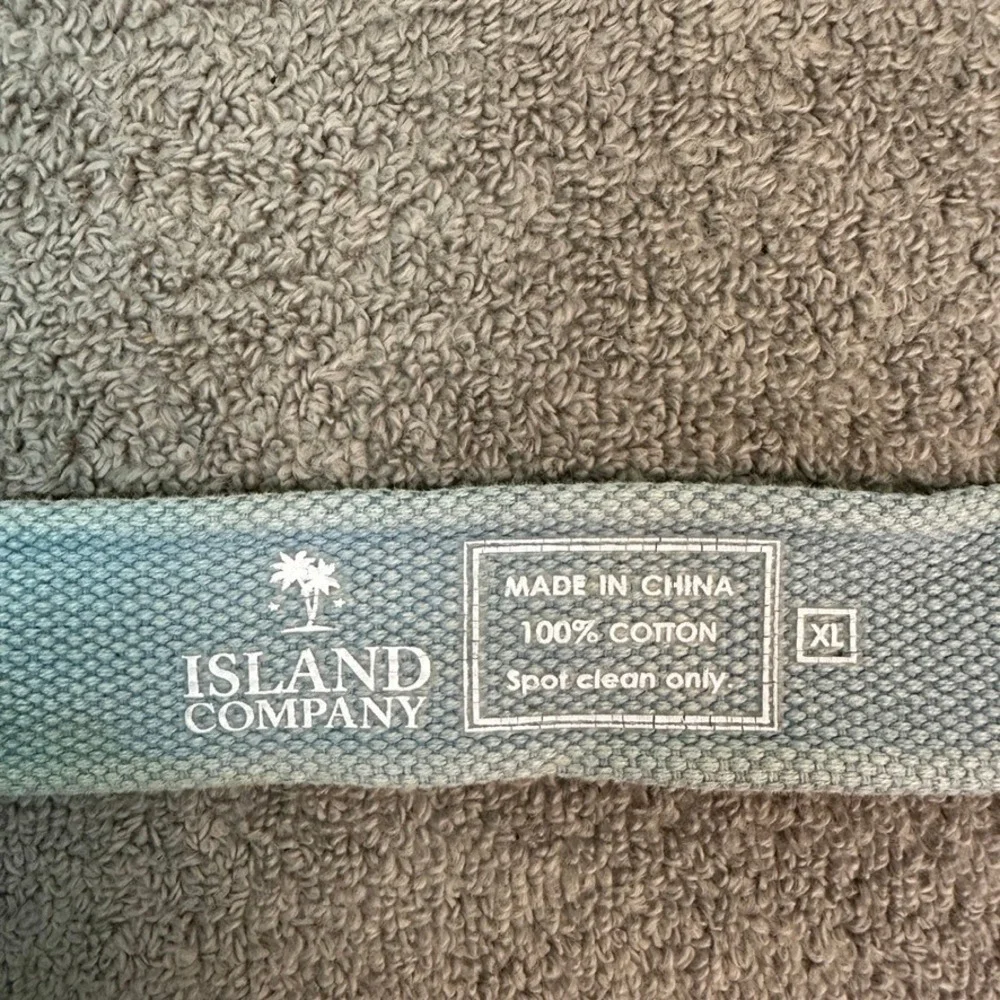 Island Company Mens XL Blue Cotton Canvas D-Ring Belt Nautical Coastal Frayed